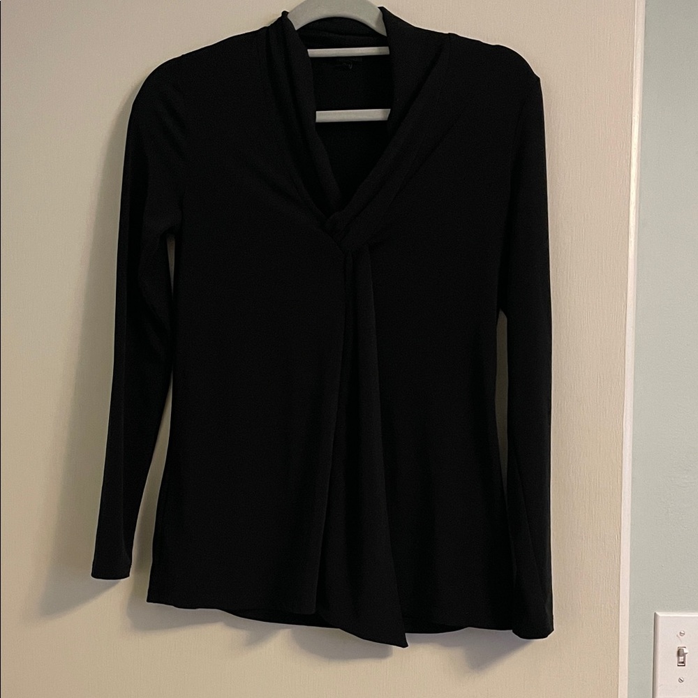 Ann Taylor Black Long Sleeve Blouse